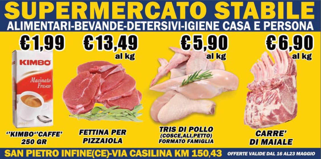 Volantino Supermercati Stabile a San Pietro Infine | Offerte valide dal 16 al 23 maggio  | 16/5/2024 - 23/5/2024