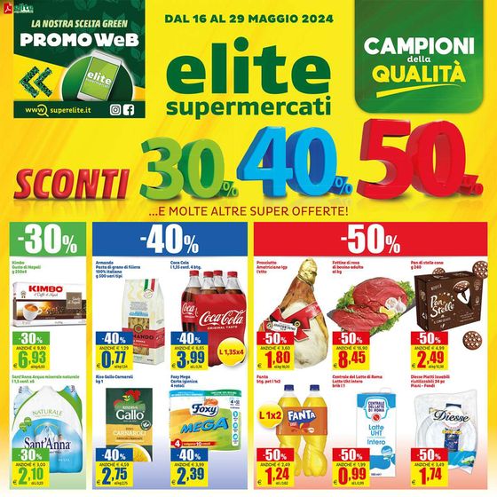 Volantino Elite a Fonte Nuova | Sconti 30% 40% 50% | 16/5/2024 - 29/5/2024