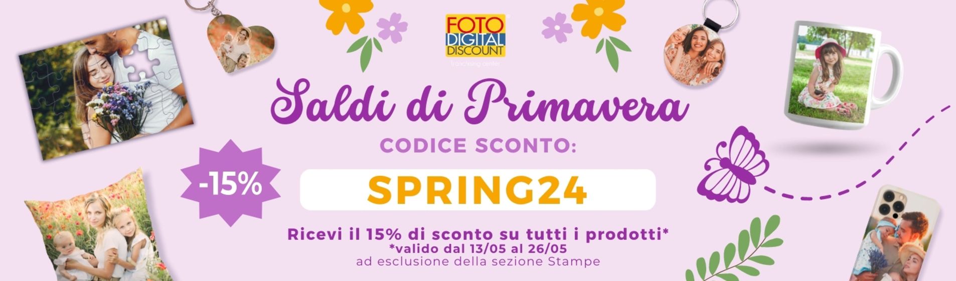 Volantino Foto Digital Discount a Roma | Saldi di primavera  | 16/5/2024 - 26/5/2024