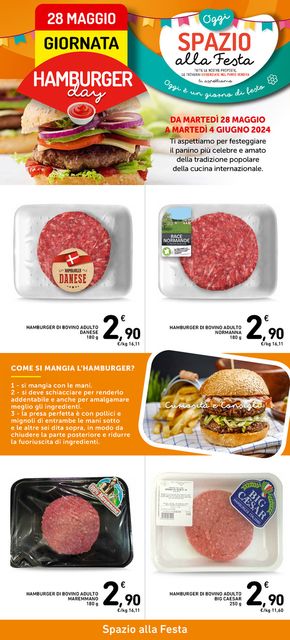 Offerte di Iper e super a Succivo | Giornata Hamburger Day  in Spazio Conad | 28/5/2024 - 4/6/2024