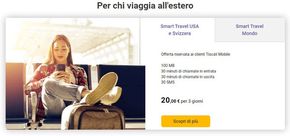 Volantino Tiscali Casa a Milano | Per chi viaggia all'estero  | 17/5/2024 - 24/5/2024