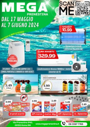 Volantino Mega a Frascati | Mega Prenestina - Un mare di offerte | 17/5/2024 - 7/6/2024