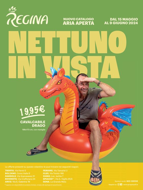 Volantino Regina Grandi Magazzini a Bressanone | Nepttuno in vista | 17/5/2024 - 9/6/2024