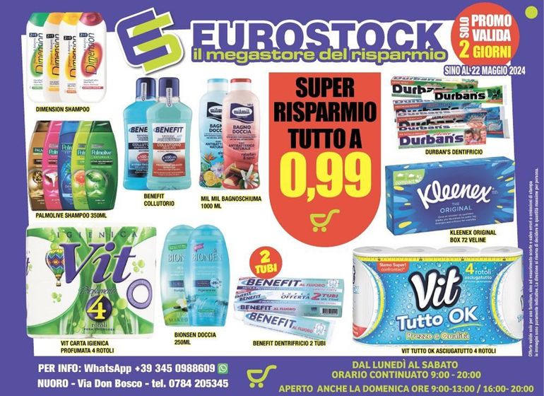 Volantino Eurostock a Siniscola | Offerte | 20/5/2024 - 22/5/2024