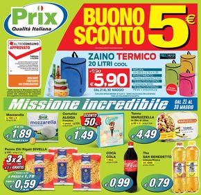 Offerte di Discount a Mezzocorona | Buono sconto 5€ in Prix | 21/5/2024 - 30/5/2024