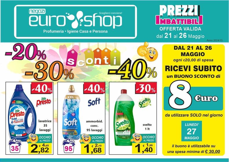 Volantino EUROSHOP Monopoli | Prezzi imbattibili | 21/5/2024 - 26/5/2024