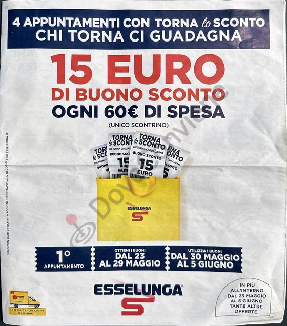 Volantino Esselunga a Milano | 15 euro di buono sconto | 23/5/2024 - 5/6/2024