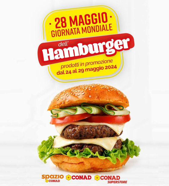 Volantino Conad a Foggia | Giornata mondiale dell'Hamburger  | 24/5/2024 - 29/5/2024