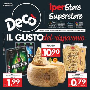 Volantino Decò a Torretta (Palermo) | Offerte Iperstore&Superstore: Il gusto del risparmio | 24/5/2024 - 3/6/2024