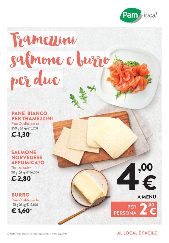 Volantino Pam Local a Milano | Tramezzino salmone e burro per due | 22/5/2024 - 4/6/2024