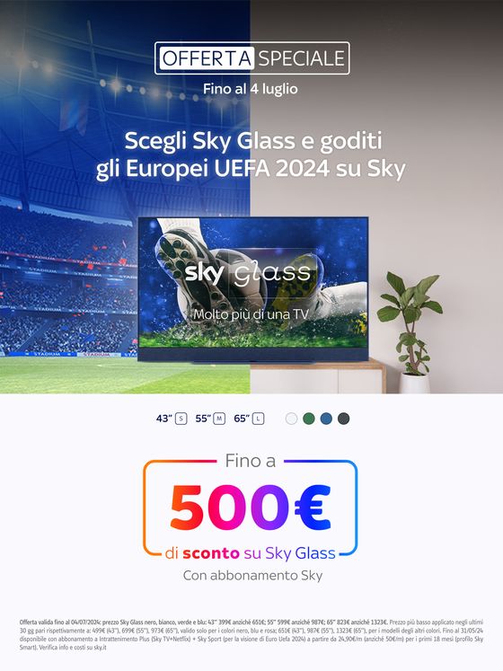 Volantino Sky a Cagliari | SKY Glass | 23/5/2024 - 23/6/2024