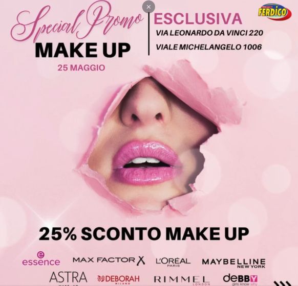 Volantino Ferdico a Palermo | Special promo make up | 23/5/2024 - 25/5/2024