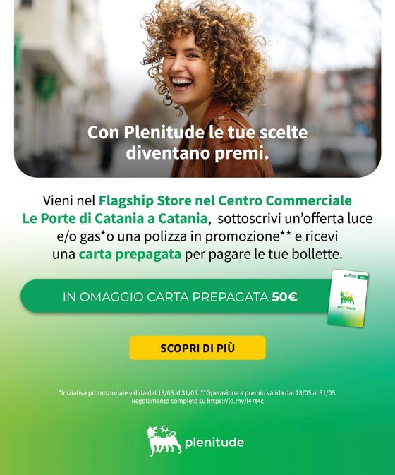 Volantino Eni Plenitude a Catania | Promo Flagship Store | 21/5/2024 - 31/5/2024