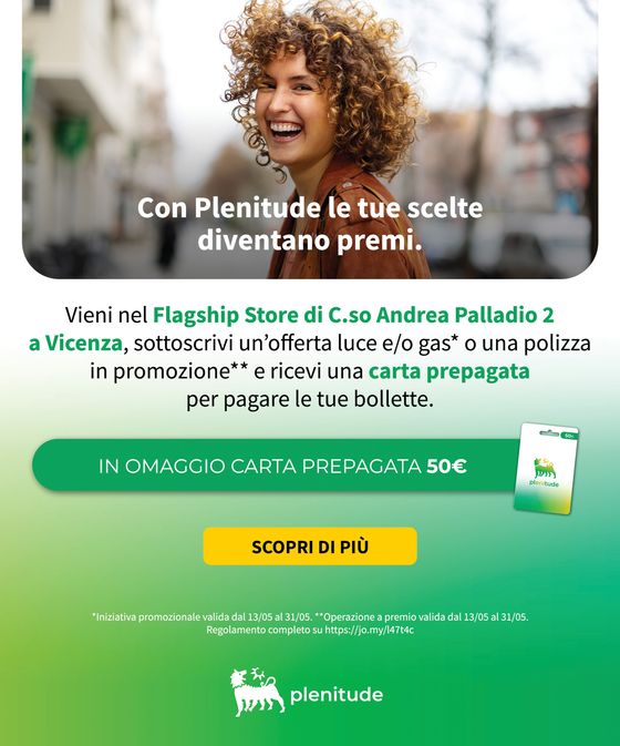 Volantino Eni Plenitude a Vicenza | Promo Flagship Store | 21/5/2024 - 31/5/2024