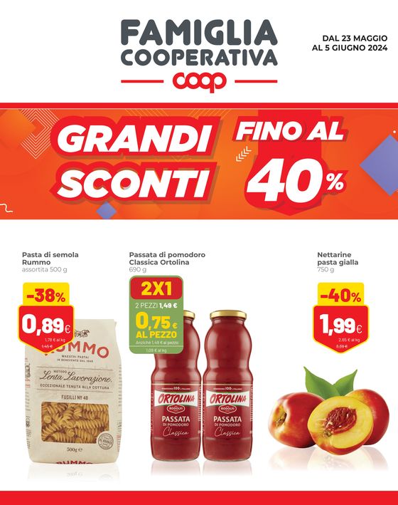 Volantino Coop a Vallarsa | Grandi sconti fino al 50 % | 23/5/2024 - 5/6/2024