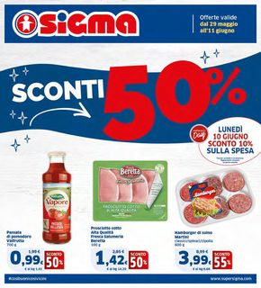 Volantino Sigma a Bettola | Sconti 50% | 29/5/2024 - 11/6/2024