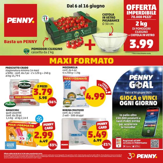 Volantino PENNY a Milano | Maxi formato | 6/6/2024 - 16/6/2024