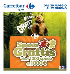 Volantino Carrefour Ipermercati a Sali Vercellese | Concorso Spesa Grattis | 30/5/2024 - 12/6/2024