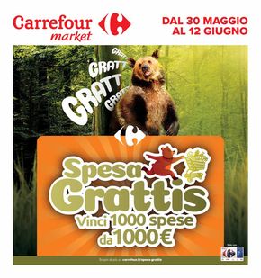 Volantino Carrefour Market a Castel San Pietro Romano | Spesa gratis | 30/5/2024 - 12/6/2024