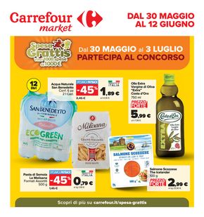 Volantino Carrefour Market a Terracina | Concorso Spesa Grattis | 30/5/2024 - 12/6/2024