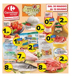 Volantino Carrefour Market a Ripa Teatina | Concorso Spesa Grattis | 30/5/2024 - 12/6/2024
