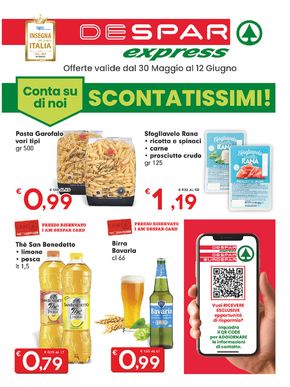 Volantino Despar Express a Brissogne | Scontatissimi | 30/5/2024 - 12/6/2024
