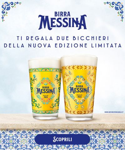 Volantino Birra Messina a Grugliasco | Concorso Birra Messina | 30/5/2024 - 30/6/2024