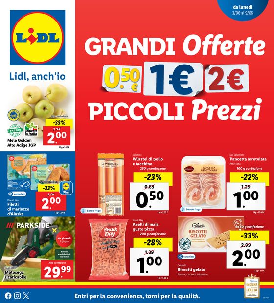 Volantino Lidl a Rosignano Marittimo | Grandi offerte piccoli prezzi | 3/6/2024 - 9/6/2024