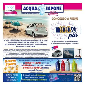Volantino Acqua & Sapone a Ravanusa | Oltre la convenienza | 3/6/2024 - 16/6/2024