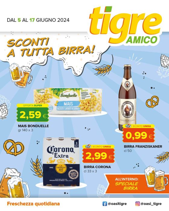 Volantino Tigre Amico a Sulmona | Socnti a tutta birra! | 5/6/2024 - 17/6/2024