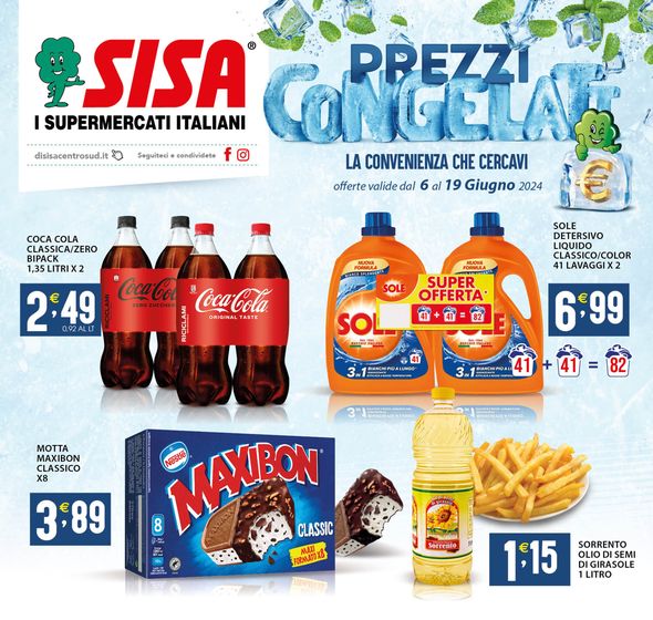 Volantino Sisa a Ceccano | Prezzi congelati | 6/6/2024 - 19/6/2024