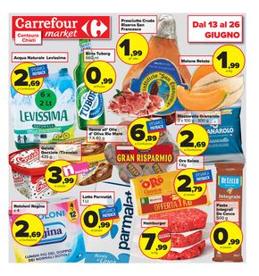 Volantino Carrefour Market a Casalincontrada | Sconti europei | 13/6/2024 - 26/6/2024