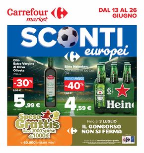 Offerte di Europei 2024 a Carmagnola | Sconti europei in Carrefour Market | 13/6/2024 - 26/6/2024