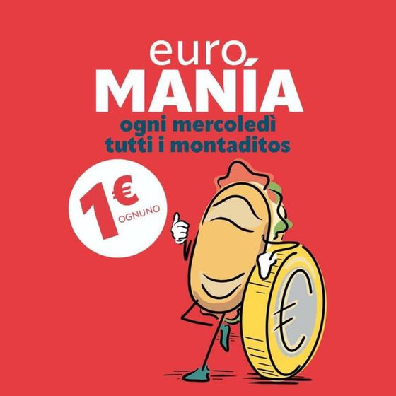 Volantino 100 Montaditos a Firenze | Euro mania | 25/6/2024 - 22/8/2024