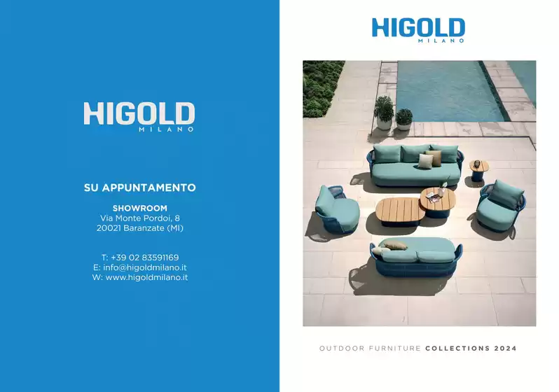 Volantino Higold a Milano | Catalogo arredo da esterno 2024 | 26/6/2024 - 30/11/2024