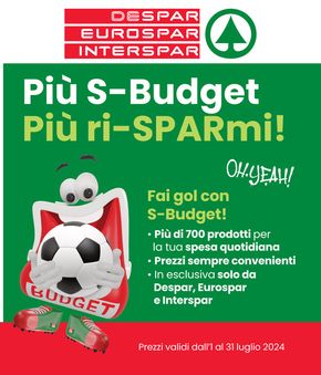 Volantino Eurospar | Più S-Budget Più ri-SPARmi! | 1/7/2024 - 31/7/2024