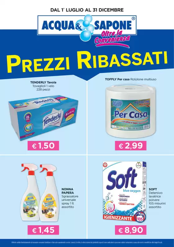 Volantino Acqua & Sapone a Vimodrone | Prezzi ribassati | 1/7/2024 - 31/12/2024