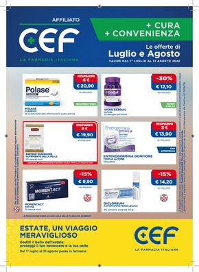 Offerte di Salute e Benessere a Altamura | Le offerte di Luglio e Agosto in CEF La Farmacia Italiana | 2/7/2024 - 31/8/2024