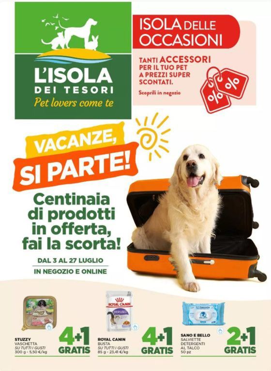 Volantino Isola dei Tesori a Vicenza | Vacanze, si parte! | 4/7/2024 - 27/7/2024