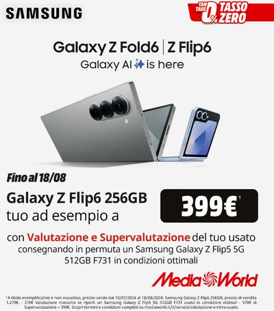 Volantino MediaWorld a Bari | Galaxy AI is here | 10/7/2024 - 18/8/2024