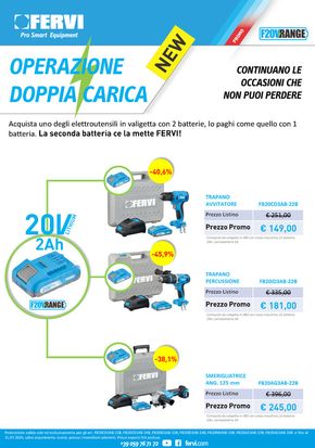 Offerte di Bricolage a Cuneo | Operazione doppia carica  in Fervi | 11/7/2024 - 31/7/2024