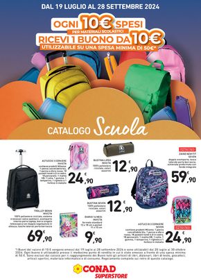 Offerte di Back to school a Lugagnano | Catalogo scuola in Conad Superstore | 19/7/2024 - 28/9/2024