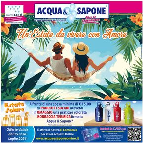 Offerte di Cura casa e corpo a Francofonte | Un'estate da vivere con amore in Acqua & Sapone | 15/7/2024 - 28/7/2024
