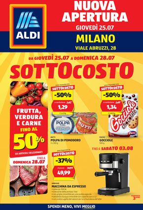 Offerte di Discount a Milano | SOTTOCOSTO in Aldi | 25/7/2024 - 28/7/2024