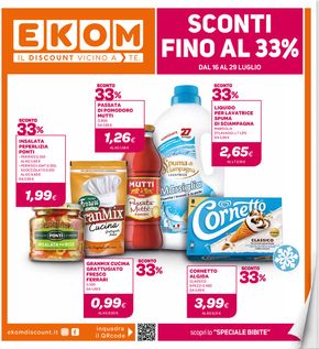Offerte di Discount a Genova | Sconti fino al 33% in Ekom | 16/7/2024 - 29/7/2024