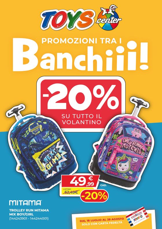 Volantino Toys Center a Torino | Promozioni tra i banchi | 18/7/2024 - 31/8/2024