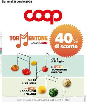 Volantino Coop a Torino | 40% di sconto | 18/7/2024 - 31/7/2024
