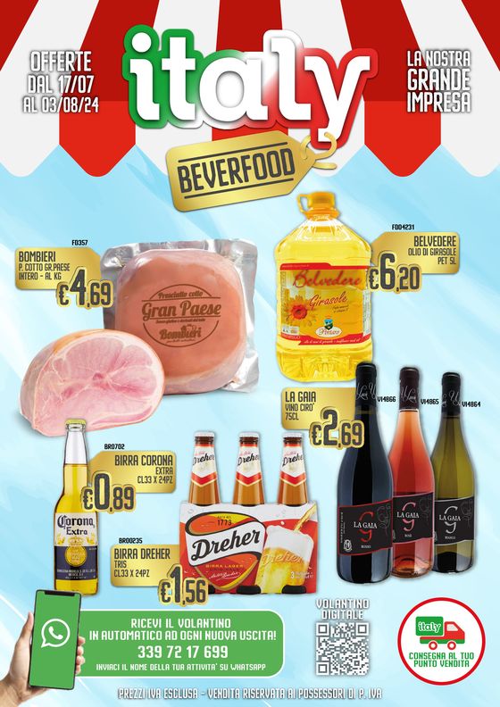Volantino Italy Cash&Carry | Beverfood | 17/7/2024 - 3/8/2024
