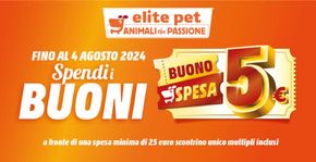 Volantino Elite Pet | Buono spesa 5 euro | 18/7/2024 - 4/8/2024