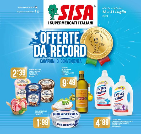 Volantino Sisa a Napoli | Offerte da record | 18/7/2024 - 31/7/2024